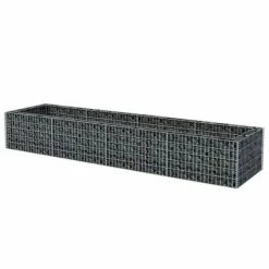 VidaXL Lit surélevé à gabion Acier 360x90x50 cm -Pots & cache-pots Soldes 2022 image 3 142555