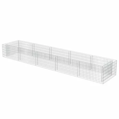 VidaXL Lit surélevé à gabion Acier galvanisé 450x90x50 cm 3 VidaXL Lit surélevé à gabion Acier galvanisé 450x90x50 cm – Image 3