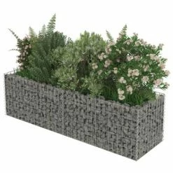 VidaXL Lit surélevé à gabion Acier galvanisé 180x50x50 cm -Pots & cache-pots Soldes 2022 image 3 143559