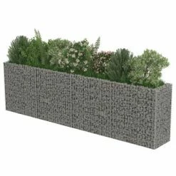 VidaXL Lit surélevé à gabion Acier galvanisé 360x50x100 cm -Pots & cache-pots Soldes 2022 image 3 143560