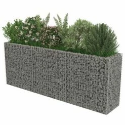 VidaXL Lit surélevé à gabion Acier galvanisé 270x50x100 cm -Pots & cache-pots Soldes 2022 image 3 143562
