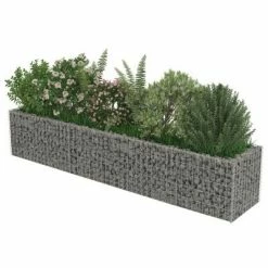 VidaXL Lit surélevé à gabion Acier galvanisé 270x50x50 cm -Pots & cache-pots Soldes 2022 image 3 143563