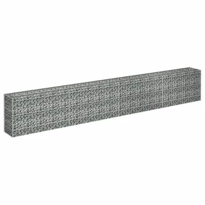 VidaXL Lit surélevé à gabion Acier galvanisé 360x30x60 cm 3 VidaXL Lit surélevé à gabion Acier galvanisé 360x30x60 cm – Image 3