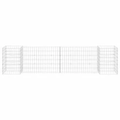 VidaXL Jardinière à gabion en H Fil d'acier 260x40x60 cm -Pots & cache-pots Soldes 2022 image 3 145659