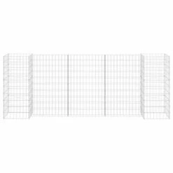 VidaXL Jardinière à gabion en H Fil d'acier 260x40x100 cm -Pots & cache-pots Soldes 2022 image 3 145661