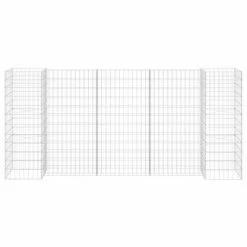 VidaXL Jardinière à gabion en H Fil d'acier 260x40x120 cm -Pots & cache-pots Soldes 2022 image 3 145662