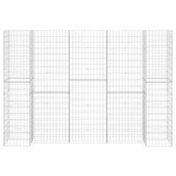 VidaXL Jardinière à gabion en H Fil d'acier 260x40x200 cm -Pots & cache-pots Soldes 2022 image 3 145665