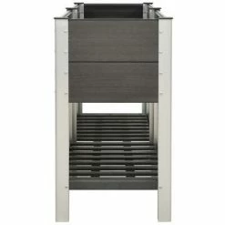 VidaXL Lit surélevé de jardin avec étagère 175x50x90 cm WPC Gris -Pots & cache-pots Soldes 2022 image 3 149018