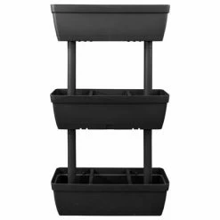 VidaXL Jardinières 3 pcs 100 cm Anthracite -Pots & cache-pots Soldes 2022 image 3 151822