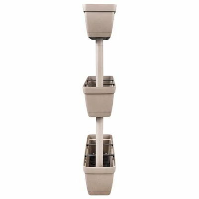 VidaXL Jardinières 3 pcs 100 cm Taupe 3 VidaXL Jardinières 3 pcs 100 cm Taupe – Image 3