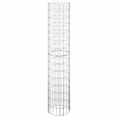 VidaXL Lit surélevé à gabion circulaire 3pcs Acier galvanisé Ø30x150cm 3 VidaXL Lit surélevé à gabion circulaire 3pcs Acier galvanisé Ø30x150cm – Image 3