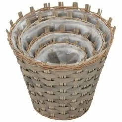 VidaXL Lits surélevés 4 pcs Osier avec doublure en PE -Pots & cache-pots Soldes 2022 image 3 246832
