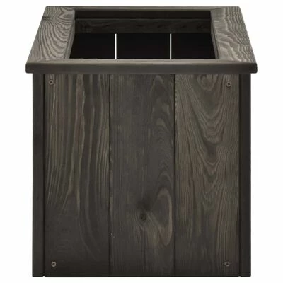 VidaXL Lit surélevé Gris foncé 74x32x30 cm Bois de pin massif 3 VidaXL Lit surélevé Gris foncé 74x32x30 cm Bois de pin massif – Image 3