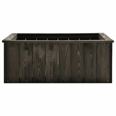 VidaXL Lit surélevé Gris foncé 74x77x30 cm Bois de pin massif 3 VidaXL Lit surélevé Gris foncé 74x77x30 cm Bois de pin massif – Image 3
