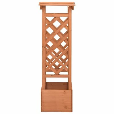 VidaXL Jardinière à treillis avec arche 49x39x117 cm Bois de sapin 3 VidaXL Jardinière à treillis avec arche 49x39x117 cm Bois de sapin – Image 3