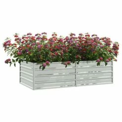 VidaXL Lit surélevé de jardin 160x80x45 cm Acier galvanisé Argenté -Pots & cache-pots Soldes 2022 image 3 316884