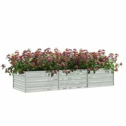 VidaXL Lit surélevé de jardin 240x80x45 cm Acier galvanisé Argenté -Pots & cache-pots Soldes 2022 image 3 316888