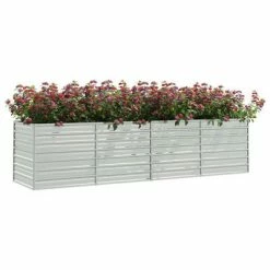 VidaXL Lit surélevé de jardin 320x80x77 cm Acier galvanisé Argenté -Pots & cache-pots Soldes 2022 image 3 316890