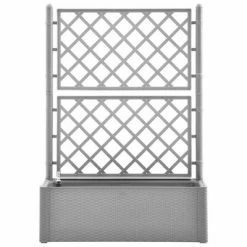 VidaXL Lit surélevé de jardin et treillis et système d'arrosage Gris -Pots & cache-pots Soldes 2022 image 3 317578