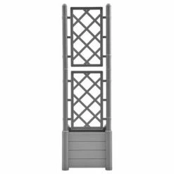 VidaXL Jardinière avec treillis 43x43x142 cm PP Gris pierre 8 VidaXL Jardinière avec treillis 43x43x142 cm PP Gris pierre -Pots & cache-pots Soldes 2022 image 3 317581