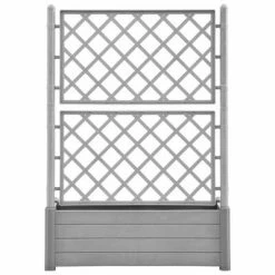 VidaXL Jardinière avec treillis 100x43x142 cm PP Gris pierre 8 VidaXL Jardinière avec treillis 100x43x142 cm PP Gris pierre -Pots & cache-pots Soldes 2022 image 3 317582