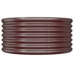 VidaXL Jardinière de jardin Acier enduit de poudre 80x80x36 cm Marron -Pots & cache-pots Soldes 2022 image 3 318855