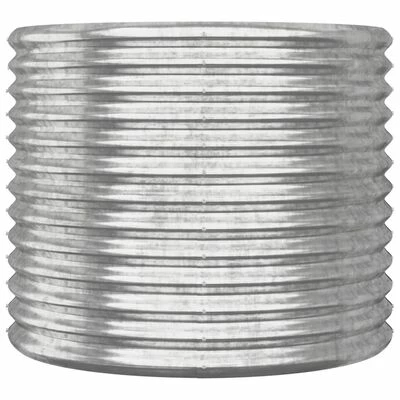 VidaXL Jardinière de jardin Acier enduit de poudre 80x80x68 cm Argenté 3 VidaXL Jardinière de jardin Acier enduit de poudre 80x80x68 cm Argenté – Image 3