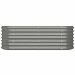 VidaXL Jardinière de jardin Acier enduit de poudre 114x40x36 cm Gris -Pots & cache-pots Soldes 2022 image 3 318864