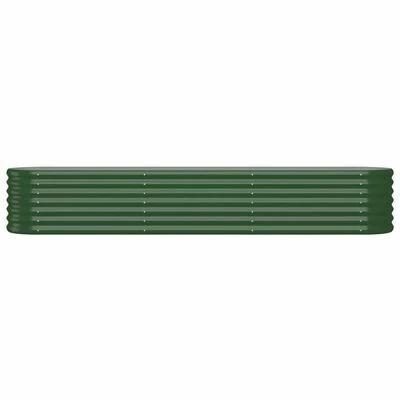 VidaXL Jardinière de jardin Acier enduit de poudre 224x40x36 cm Vert 3 VidaXL Jardinière de jardin Acier enduit de poudre 224x40x36 cm Vert – Image 3