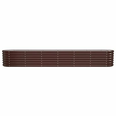 VidaXL Jardinière de jardin Acier enduit de poudre 260x40x36 cm Marron 3 VidaXL Jardinière de jardin Acier enduit de poudre 260x40x36 cm Marron – Image 3