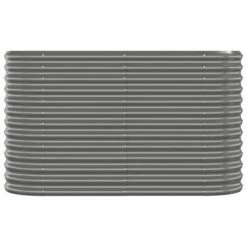 VidaXL Jardinière de jardin Acier enduit de poudre 114x40x68 cm Gris -Pots & cache-pots Soldes 2022 image 3 318889