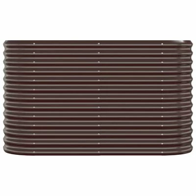 VidaXL Jardinière de jardin Acier enduit de poudre 114x40x68 cm Marron 3 VidaXL Jardinière de jardin Acier enduit de poudre 114x40x68 cm Marron – Image 3