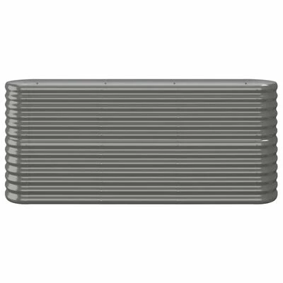 VidaXL Jardinière de jardin Acier enduit de poudre 152x40x68 cm Gris 3 VidaXL Jardinière de jardin Acier enduit de poudre 152x40x68 cm Gris – Image 3