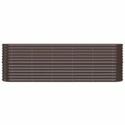 VidaXL Jardinière de jardin Acier enduit de poudre 224x40x68 cm Marron -Pots & cache-pots Soldes 2022 image 3 318900