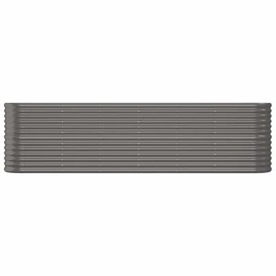 VidaXL Jardinière de jardin Acier enduit de poudre 260x40x68 cm Gris 3 VidaXL Jardinière de jardin Acier enduit de poudre 260x40x68 cm Gris – Image 3
