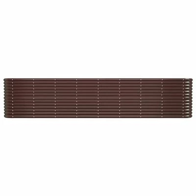 VidaXL Jardinière de jardin Acier enduit de poudre 332x40x68 cm Marron 3 VidaXL Jardinière de jardin Acier enduit de poudre 332x40x68 cm Marron – Image 3