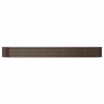 VidaXL Jardinière de jardin Acier enduit de poudre 368x80x36 cm Marron 3 VidaXL Jardinière de jardin Acier enduit de poudre 368x80x36 cm Marron – Image 3