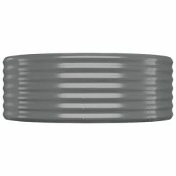 VidaXL Jardinière de jardin Acier enduit de poudre 100x100x36 cm Gris -Pots & cache-pots Soldes 2022 image 3 318984