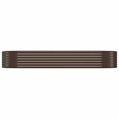 VidaXL Jardinière de jardin Acier enduit de poudre 249x100x36cm Marron 3 VidaXL Jardinière de jardin Acier enduit de poudre 249x100x36cm Marron – Image 3