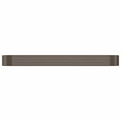 VidaXL Jardinière de jardin Acier enduit de poudre 396x100x36cm Marron 3 VidaXL Jardinière de jardin Acier enduit de poudre 396x100x36cm Marron – Image 3