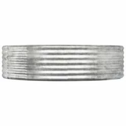 VidaXL Jardinière Acier enduit de poudre 140x140x36 cm Argenté 6 VidaXL Jardinière Acier enduit de poudre 140x140x36 cm Argenté -Pots & cache-pots Soldes 2022 image 3 319022