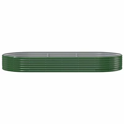 VidaXL Jardinière de jardin Acier enduit de poudre 296x140x36 cm Vert 3 VidaXL Jardinière de jardin Acier enduit de poudre 296x140x36 cm Vert – Image 3