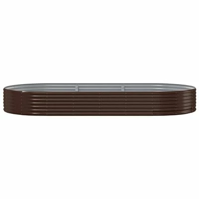 VidaXL Jardinière de jardin Acier enduit de poudre 296x140x36cm Marron 3 VidaXL Jardinière de jardin Acier enduit de poudre 296x140x36cm Marron – Image 3