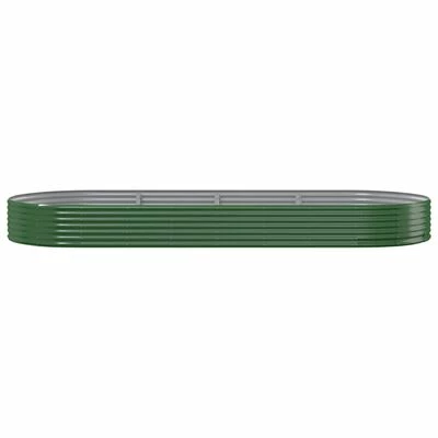 VidaXL Jardinière de jardin Acier enduit de poudre 373x140x36 cm Vert 3 VidaXL Jardinière de jardin Acier enduit de poudre 373x140x36 cm Vert – Image 3
