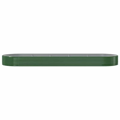 VidaXL Jardinière de jardin Acier enduit de poudre 450x140x36 cm Vert 3 VidaXL Jardinière de jardin Acier enduit de poudre 450x140x36 cm Vert – Image 3