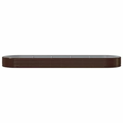 VidaXL Jardinière de jardin Acier enduit de poudre 450x140x36cm Marron 3 VidaXL Jardinière de jardin Acier enduit de poudre 450x140x36cm Marron – Image 3