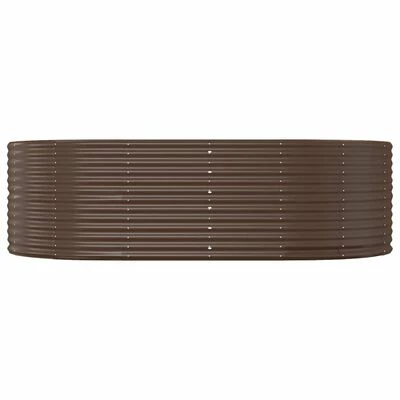 VidaXL Jardinière Marron 212x140x68 cm Acier enduit de poudre 3 VidaXL Jardinière Marron 212x140x68 cm Acier enduit de poudre – Image 3
