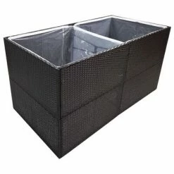 VidaXL Jardinière Noir 157x80x80 cm Résine tressée 8 VidaXL Jardinière Noir 157x80x80 cm Résine tressée -Pots & cache-pots Soldes 2022 image 3 319174
