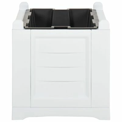 VidaXL Jardinière Blanc 80x42,5x42 cm PP 3 VidaXL Jardinière Blanc 80x42,5x42 cm PP – Image 3