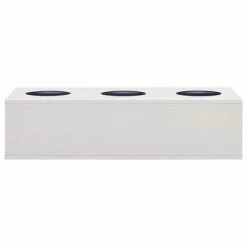 VidaXL Boîte à fleurs de bureau Gris clair 90x40x23 cm Acier -Pots & cache-pots Soldes 2022 image 3 336426